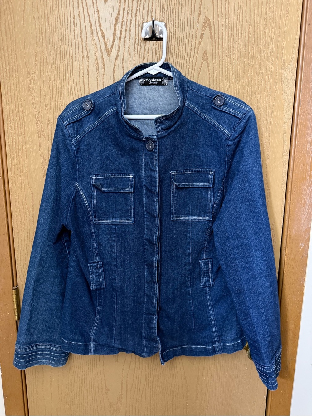 Dark Blue Denim Jacket - Women's Jacket & Coat